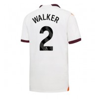 Manchester City Kyle Walker #2 Vieraspaita 2023-24 Lyhythihainen